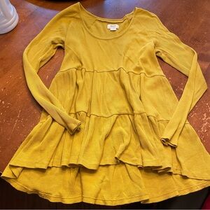 Waffle knit long sleeve